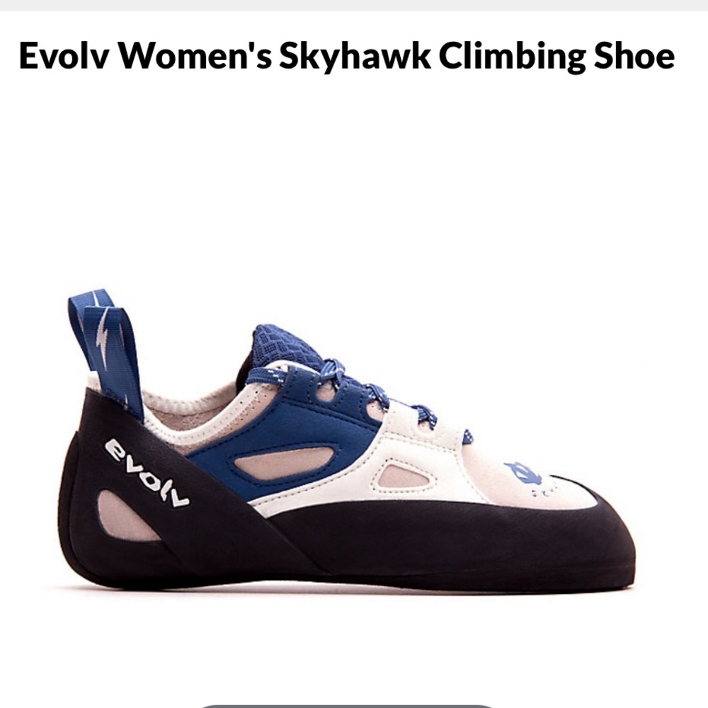 Like new! Evolv White / blue Skyhawk 6